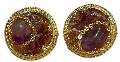 Ohrringe für Frauen 2024 Frühling Original Naturstein Erdbeerkristall Ohrringe Exquisites Licht Luxus Kristall Ohrstecker Retro Ohrringe Sammeln Schmuck Geburtstagsgeschenke