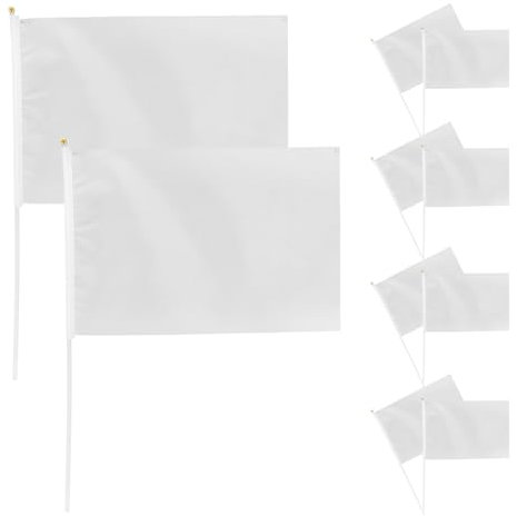 Toddmomy Drapeaux De Football Vierges À Agiter À La Main 20 Pièces Pour Le Sport