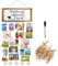 Kqpoinw Fotoseil mit Klammern,Bilderrahmen Collage Holz Mehrere Bilderwand Fotorahmen für Wanddekoration Fotos Aufhängen Fotowand für Polaroid und Instax Bilderrahmen mit 30 Holz Klammern