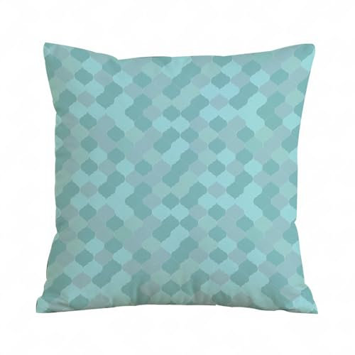 AELKSP Kissenbezug Kissenhülle Haus Dekorativ Für Jungen/Mädchen Wohnzimmer Schlafzimmer Sofa Stuhl Kissenbezüge,Türkis, liniert, endlos verkettet, europäische mittelalterliche Farbverlaufsm,45x45 cm