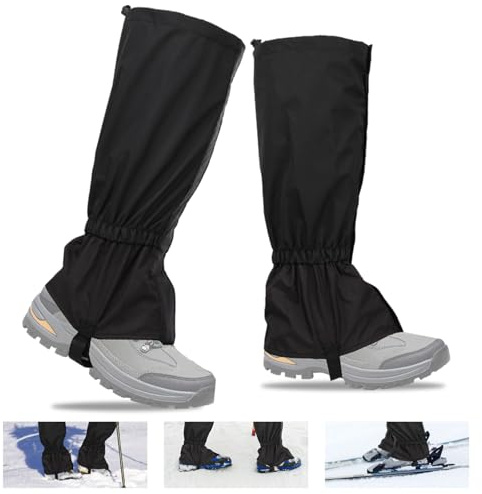 UQTUKO Outdoor Gamaschen Kinder, Wasserdicht Gamaschen Kinder Schnee Wandern Einstellbare Atmungsaktive Beinschutz Gaiter Kinder Schneegamaschen für Outdoor Wandern, Klettern, Trekking Schneewandern