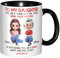 NOONATIVE to My Daughter Mug from Mom,Personalized Custom Coffee Mugs with Name Cartoon Portrait,Birthday Mothers Day Gift for Daughter