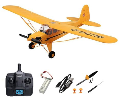 SAYZON RC-Flugzeug 5CH 3D/6G J3 Ferngesteuertes Flugzeug für Erwachsene Bürstenloser Motor RC-Starrflügelflugzeug (Reguläre Version)