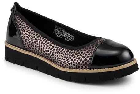 Chunky Platform Cushioned Slip On Shoes - Black-Pewter Size 7