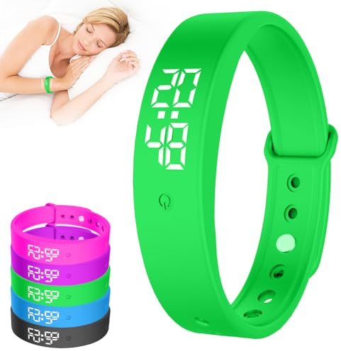DASIAUTOEM Vibrationsalarm Erinnerung Uhr, Vibrationswecker Armband, Silent Vibrating Alarm Reminder Watch mit Timer und 10 täglichen Alarmen, Trinkerinnerung für Alte Menschen Medikamenten Wecker