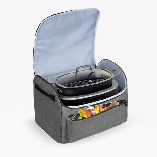 VBESTLIFE Tragbare Slow Cooker-Reisetasche, für 6–8 Quart Crock Carrier, Kompatibel mit Foodi Möglicher Cooker Pro 8 in 1, für MC1001 MC1000 MC1010