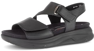Gabor Damen Trekking Sandalen, Frauen Sandalen,Outdoorsandalen,Passform,Comfort,wechsel-Fussbett,Optifit,breit,Hovercraft,schwarz,42 EU / 8 UK