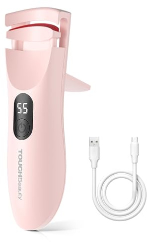 TOUCHBeauty Beheizte Wimpernzange mit LED-Anzeige, Elektrische Wimpernzange mit 3 Temperatureinstellungen, Natürlicher Schwung mit Heizsilikon, 10s schnelles Aufheizen und lange Haltbarkeit AG-2316EU