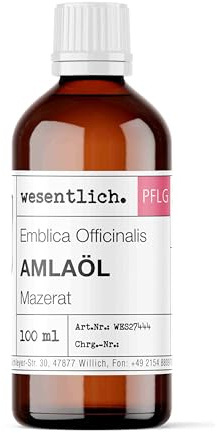wesentlich. Amla Öl für Haarwachstum & Glanz | Ayurvedische Pflege zum Erhalt der Haarfarbe & Stärkung der Wurzel | 100% rein & kaltgepresst für Locken (CGM) | 100ml