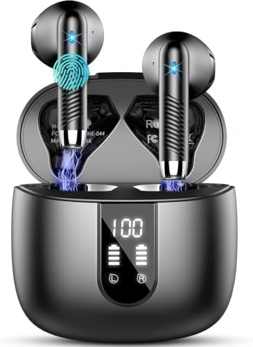 Drsaec Cuffie Bluetooth, 2026 6D Stereo Auricolari Bluetooth 5.4