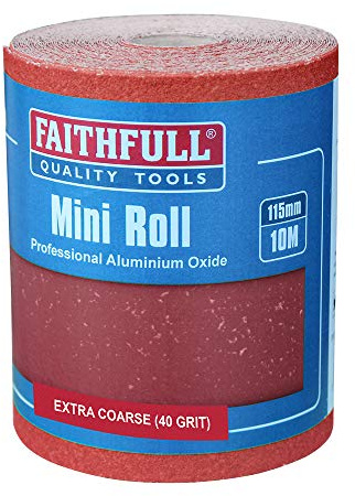 Faithfull FAIAR1040R Alox Paper Roll Red 115mm x 10M 40G