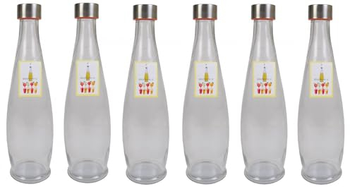 6x Glass Pickle Juice Most Bottle 1L with Screw Lid