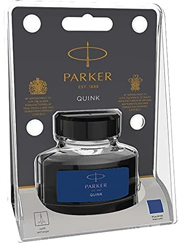 Parker QUINK Fountain Pen Ink Bottle | Blue-Black | 57 ml Fountain Pen Refill | Blister Pack