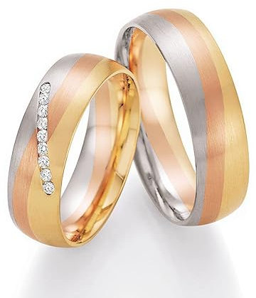 Trauringe 585/- Weißgold Rotgold Gelbgold 66-44010-020