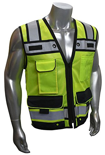 Radians SV65 Type R Class 2 Surveyor Vest with 8 Pockets, Safety Green S