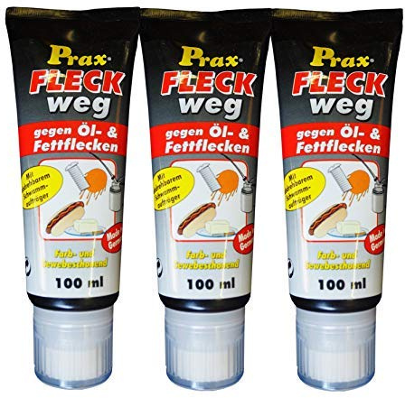 12 x Prax FLECK weg gegen Öl- & Fettflecken 100ml, Fleckentferner, Ölflecken