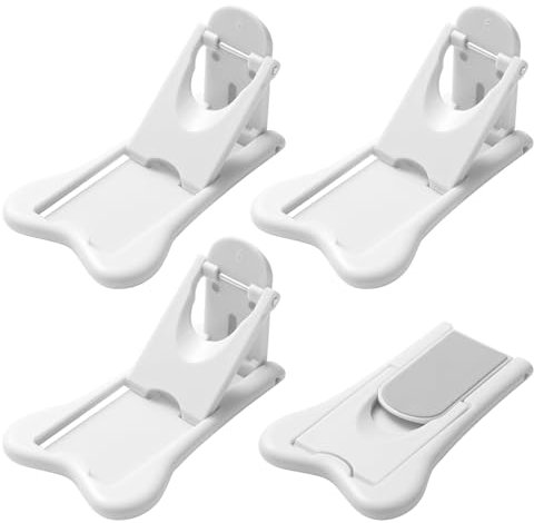 Inaya Sliding Door Lock for Child Safety (4-Pack) - Child Proof Locks for Sliding Glass Doors, Windows, Closets & Cabinets. Safety Locks for All Your Home Openings
