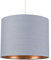 MiniSun | Small Modern Grey and Copper Drum Light Shade | Pendant Lights, Home Décor & Improvement Essential