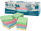 100% Recycling Haftnotizen, pastellmix, 50 x 40mm, zertifiziert mit dem Blauen Engel, 100 Blatt pro Block, 12 Blöcke in Recycling Box verpackt