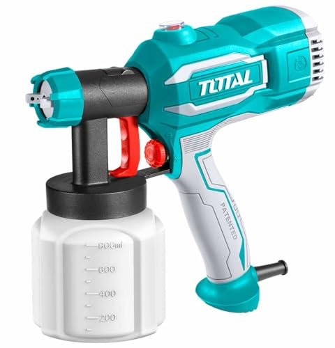 TOTAL - Verniciatore A Spruzzo Elettrico Per Legno, Metallo E Plastica, Pistola A Spruzzo Per Verniciare Con Facilità E Precisione