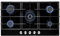 PremierTech PC905G Piano Cottura a Gas 5 Fuochi con Bruciatore Wok Vetro Nero 90cm (86cm) da Incasso Griglie in Ghisa Professionali Accensione Elettrica Manopole Frontali Elegante Sicuro Potente