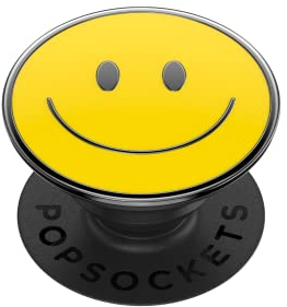 PopSockets PopGrip - Ausziehbarer Sockel und Griff mit einem Austauschbarem Top für Smartphones und Tablets - Enamel Be Happy