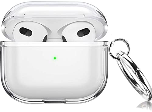VISOOM Airpods 3 Hülle, Transparent Weiche TPU-Schutzhülle Kompatibel mit AirPods 3rd Generation Wireless Charging Case mit Schlüsselbund (Klar)