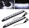 1 Par Luces de Circulación Diurna,Universal 12 V Coche Reemplazo DRL LED Diurna Correr Luz 9LED Niebla Tira Fexibles Tiras de Luces LED Impermeable(Blanco)