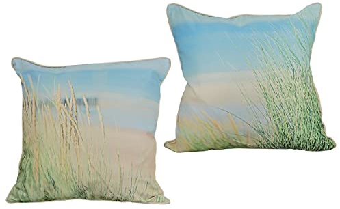 GILDE 1 Stück Zierkissen Kissen Dekokissen, maritim, 45x45cm, waschbar, Outdoor geeignet,wasserabweisend (44280)