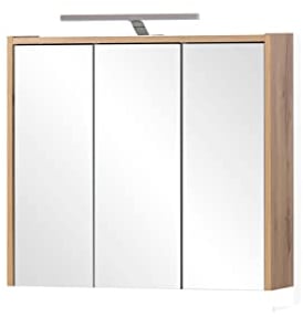 Schildmeyer Spiegelschrank Carlos, Eiche Landhaus Dekor, 65 x 16 x 64 cm