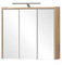 Schildmeyer Spiegelschrank Carlos, Eiche Landhaus Dekor, 65 x 16 x 64 cm