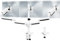 MOUNT PRO Triple Monitor Stand, 3-Monitor Desk Mount for Screens Up to 32 Inch, Full Motion Gas Spring Arm, Heavy Duty, VESA, White
