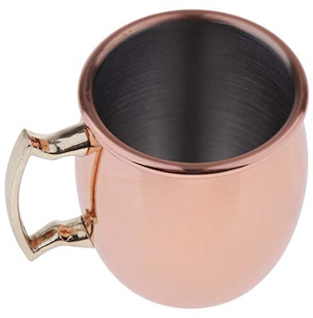 Kupferbecher mit Griff zum Trinken, massives Kupfer, 57 ml