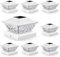 ENSLI 8 Pack Solar Post Cap Lights, 2 Mode Bright Solar Post Lights Outdoor Waterproof Fence Post Cap Lights, Outdoor Post Lights Solar Powered Deck Light for 4x4 4.5x4.5 5x5 Posts in Garden Decor