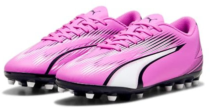 PUMA Ultra Play MG JR, Soccer Shoe, Poison Pink White Black, 36 EU