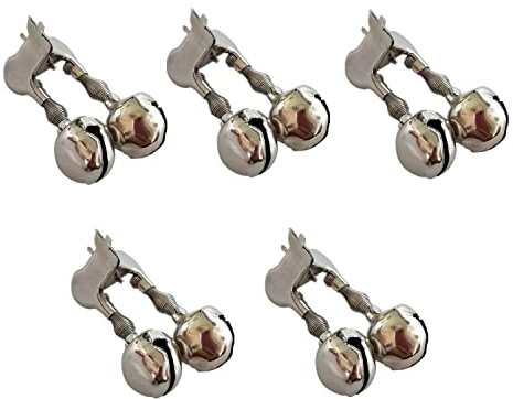 GZXYUAN 5 Stücke Fischerglocken Angelrute Alarmglocken Spiralklemme Fischglocken Angelrute Indikator Angelbissanzeiger für Meeresangeln Seeangeln Nachtangeln