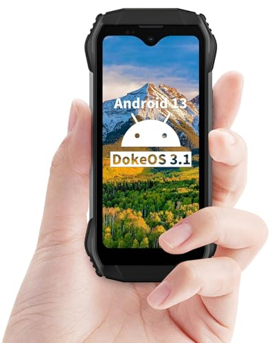 Blackview N6000(2024) Mini Outdoor Handy Ohne Vertrag, 16GB+256GB Helio G99 Outdoor Smartphone Android 13, 4.3 QHD+ Display 48MP+16MP Kamera Baustellenhandy, 3880mAh Akku Handy/NFC/Face ID/GPS/IP69K