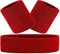 Hatstar 3-teiliges Schweißband Set | Schweißbänder für Handgelenk und Kopf | Stirnband für Damen & Herren (rot)