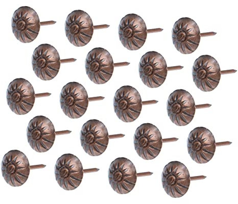 Lurrose 500 Stück Antike Messing-stecknadel Takte Runde Kuppelnägel Heftzwecke Polsterbolzen Polsternägel Daumennagel Golddekor Messingnägel Goldene Reißnägel Papier Möbel Eisen