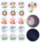 CRASPIRE 25Pcs Potty Training Seat Magic Sticker Animal Potty Targets Toilet Color Changing Sticker Round PVC Reusable for Kid Baby Pee Training