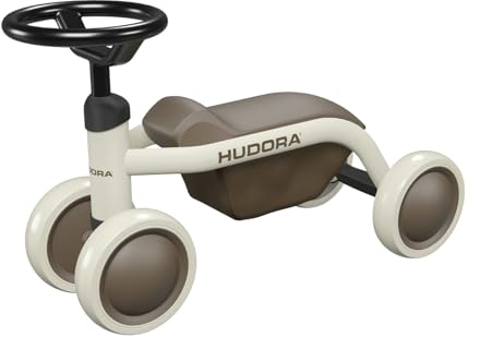 HUDORA Laufrad Steppy ab 1 Jahr - Hochwertiges Kinder Laufrad - Leichtes Lauflernrad mit hoher Kippstabilität - Lauflernspielzeug für Kinder von 73-80 cm - Kinderspielzeug mit 4 Rädern