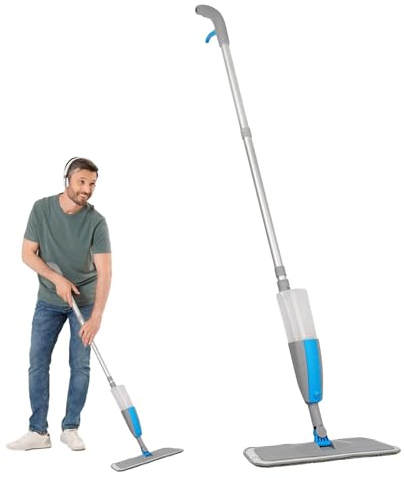 Trapeador en aerosol de microfibra,Trapeador en aerosol para pisos,Trapeadores húmedos para limpieza de pisos - Trapeador con rociador de agua para baldosas de cerámica, trapeador limpiador por chorro