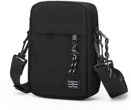 Lidxfeo Handy Crossbody Bag, Messenger Bag mit Reißverschluss, Crossbody Umhängetasche Klein, Wasserfeste Brusttasche Herren, Anti Diebstahl Schultertasche, für Tägliches, Leben, Reise usw