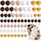 Bouiexye 75 Pieces Cake Balls Topper Decorations Foam Cupcake Topper Mini Balloon Cake Topper Balls Cake Picks for Cake Deco Birthday Party Wedding（Brown Gold White Series）