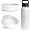 Housse de protection antidérapante en silicone pour bouteille d'eau YETI Rambler 36 oz (blanc, lot de 2)
