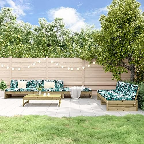 KATERYY 6-TLG. Garten-Lounge-Set mit Kissen Imprägniertes Kiefernholz,Premium Garten Lounge Set aus Holz Gemütlich und Vielseitig für Terrasse und Garten