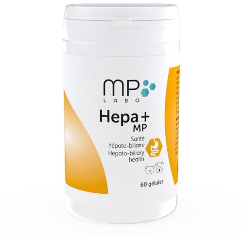 MP Labo Hepa+ MP 60 Gélules - Protection des Cellules Hépatiques et Bon Fonctionnement Hépato-biliaire pour Chien et Chat - Contient Chardon-Marie, Fumeterre, Anti-oxydants, Minéraux et Vitamines