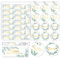 HOWAF 12 Bögen-348pcs Aufkleber Schön dass du da bist, Sticker Hochzeit Gästebuch, Aufkleber Hochzeit Eukalyptus, Sticker Danke für Gastgeschenke Hochzeitsdeko, Taufe, Kommunion, Konfirmation