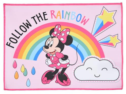 Minnie Mouse Fabric Placemat Disney Placemat 40 x 30 cm Washable and Heat Resistant