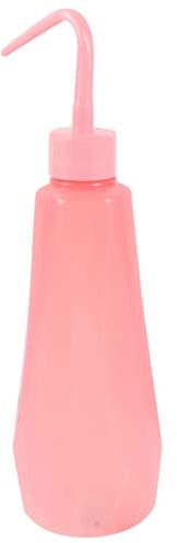 IMIKEYA Plastic Squeeze Bottle for Watering Flowers and Plants 480ml Bend Spout Watering Can with Gravity Ball for Indoor Gardening Succulents and Houseplants Pink